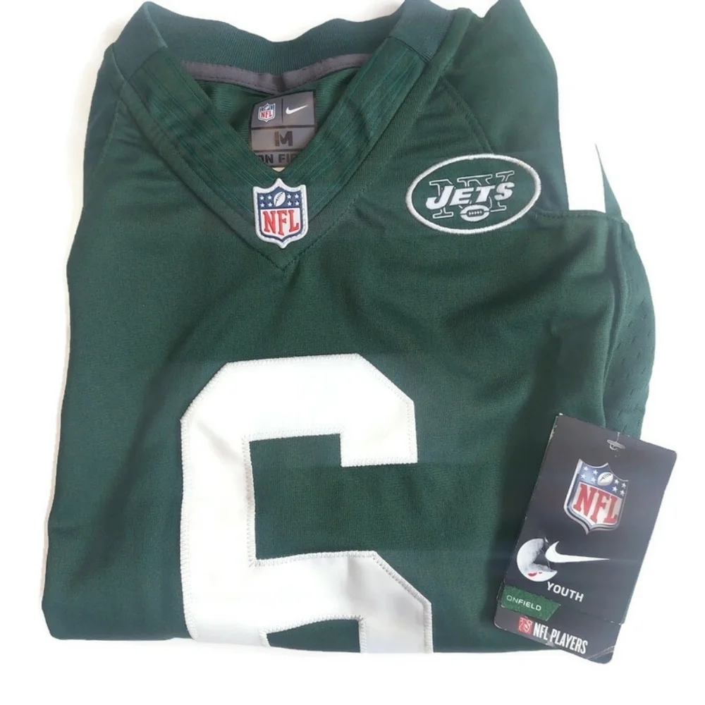 Nike New York Jets Jersey Youth Size M (10/12) Mark Sanchez #6 On Field Green - Picture 9 of 9